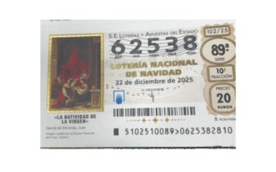 62538 es el número de FEMM para el sorteo de Lotería de Navidad de este año